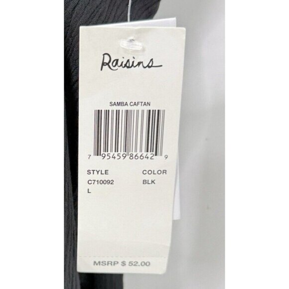 NWT Raisins Samba Ladder-Trim Split-Sleeve Caftan Cover-Up Size L Boho - Picture 5 of 11